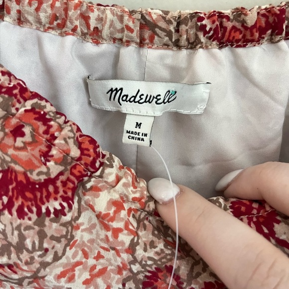 NWT Madewell Silk Cold Shoulder Paisley Dress - Picture 6 of 8